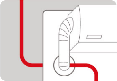 エアコンのダクトを利用