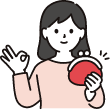 お財布を持った女性のイラスト