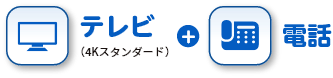 4Kテレビ+電話